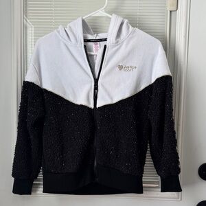 Justice Monochrome Zip-Up Jacket